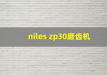 niles zp30磨齿机